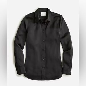 J. Crew Black Blouse Elegant Structured Design